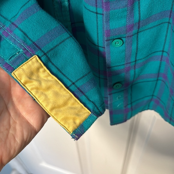 Duluth Trading Co W XS Teal Flannel - Picture 5 of 5